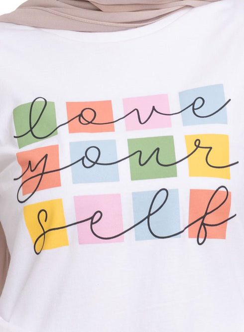 White Printed Long - Sleeve Design 17 - Khotwh